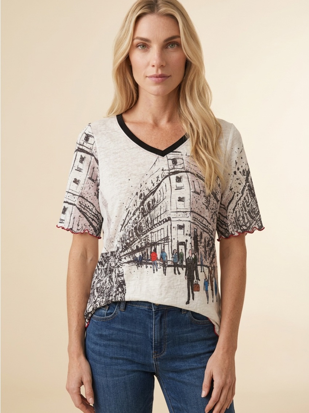 Carine Graphic Print Top